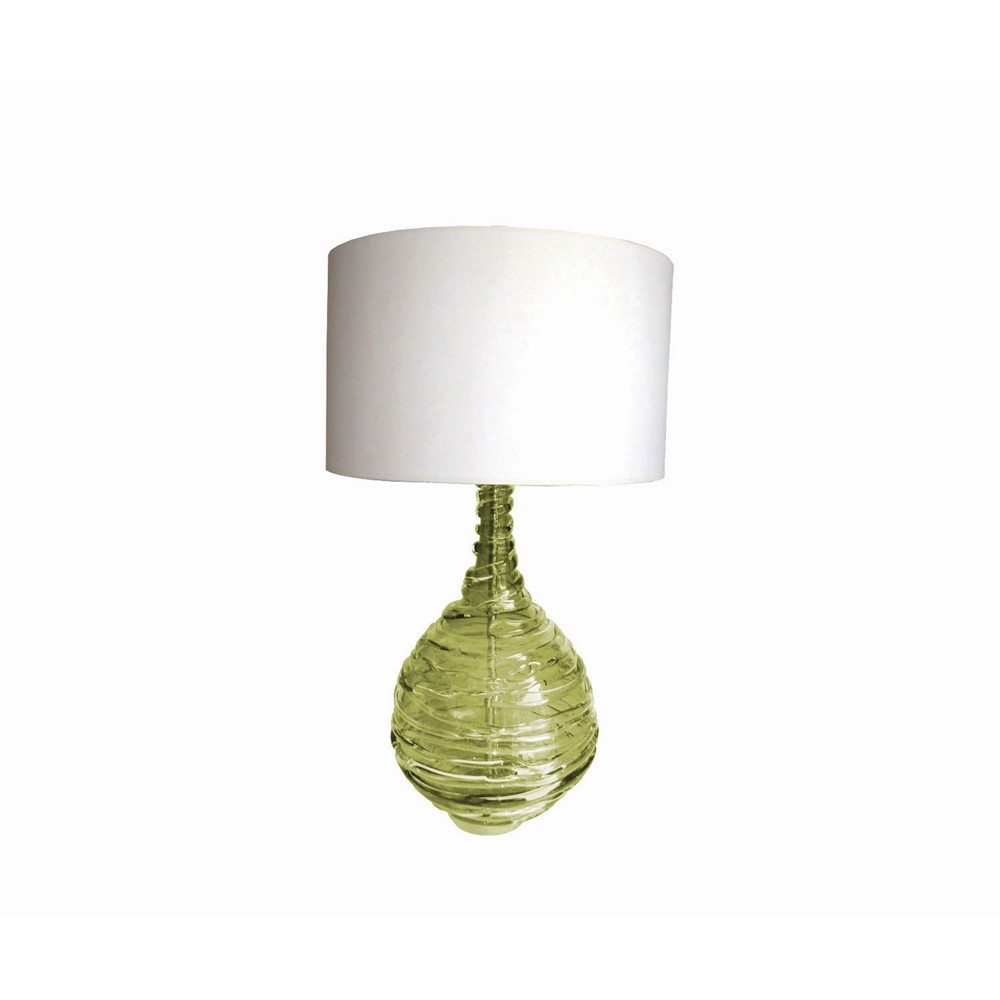 Matilda Crystal Glass Lamp by William Yeoward in Moss Green